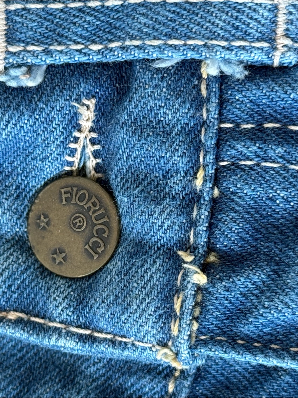 Fiorucci Women's Straight Leg Denim Jeans - Deep Blue Vintage Made In Italy Nwot — image 3 of 5